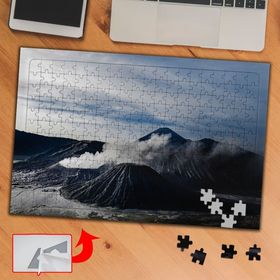 A0028 Yanardağ Duman Dağ Doğa 240 Parça Puzzle Yapboz Tablo