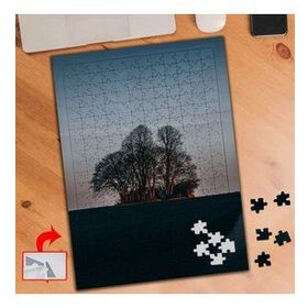 A0052 Ağaçlar Gün Batımı Doğa 240 Parça Puzzle Yapboz Tablo