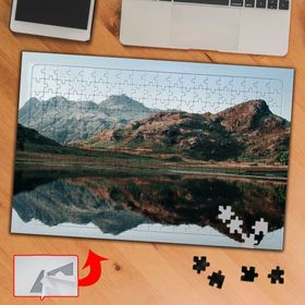A013 Dağlar Arasında Nehir Manzara 240 Parça Puzzle Yapboz Tablo