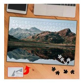 A013 Dağlar Arasında Nehir Manzara 240 Parça Puzzle Yapboz Tablo