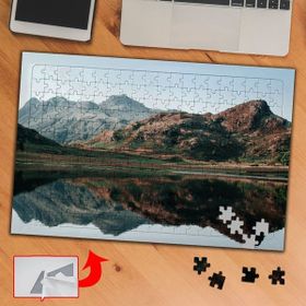 A013 Dağlar Arasında Nehir Manzara 240 Parça Puzzle Yapboz Tablo
