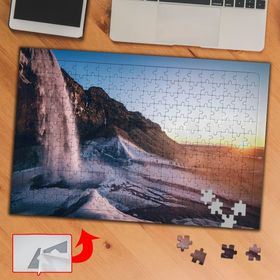 A01332 Şelale Dağ Gün Batımı 240 Parça Puzzle Yapboz Tablo