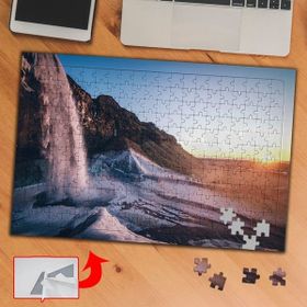 A01332 Şelale Dağ Gün Batımı 240 Parça Puzzle Yapboz Tablo