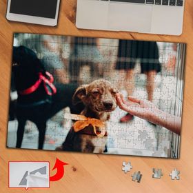 A015 Sevimli Kahverengi Köpek 240 Parça Puzzle Yapboz Tablo