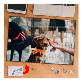 A015 Sevimli Kahverengi Köpek 240 Parça Puzzle Yapboz Tablo