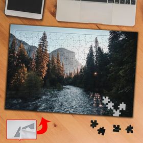 A0161 Ağaçlar Arasında Nehir Doğa 240 Parça Puzzle Yapboz Tablo