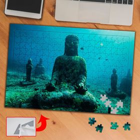 A0162 Deniz Altında Buda Heykeli 240 Parça Puzzle Yapboz Tablo