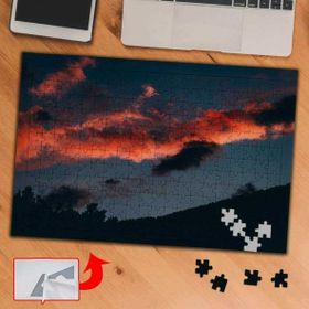A0171 Kırmızı Bulut Gün Batımı 240 Parça Puzzle Yapboz Tablo