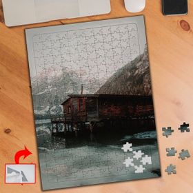 A0177 Ahşap Deniz Kenarı Ev 240 Parça Puzzle Yapboz Tablo