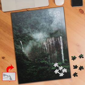 A0202 Dağlardaki Şelale Ağaçlar 240 Parça Puzzle Yapboz Tablo
