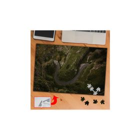 A0273 Havadan Yeşil Ağaçlı Yol Doğa 240 Parça Puzzle Yapboz Tablo