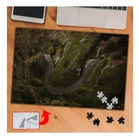 A0273 Havadan Yeşil Ağaçlı Yol Doğa 240 Parça Puzzle Yapboz Tablo