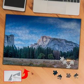 A0448 Dağ Gökyüzü Ağaçlar 240 Parça Puzzle Yapboz Tablo