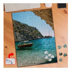 A0612 Berrak Deniz Tekne Koy 240 Parça Puzzle Yapboz Tablo