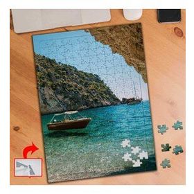 A0612 Berrak Deniz Tekne Koy 240 Parça Puzzle Yapboz Tablo