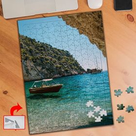 A0612 Berrak Deniz Tekne Koy 240 Parça Puzzle Yapboz Tablo