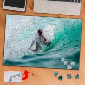 A0637 Sörf Yapan Adam Deniz Tatil 240 Parça Puzzle Yapboz Tablo
