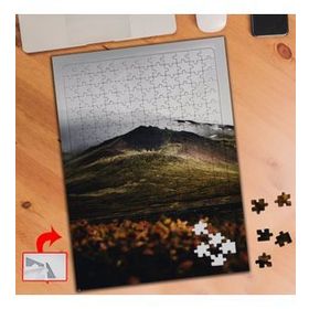 A0734 Sisli Gökyüzü Dağ Çiçekler 240 Parça Puzzle Yapboz Tablo