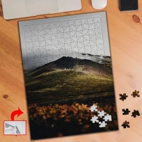 A0734 Sisli Gökyüzü Dağ Çiçekler 240 Parça Puzzle Yapboz Tablo