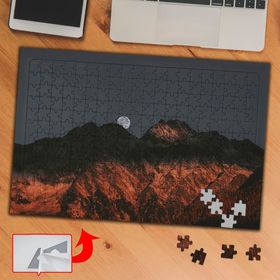 A0746 Dağlar Dolunay Akşam 240 Parça Puzzle Yapboz Tablo
