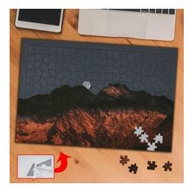 A0746 Dağlar Dolunay Akşam 240 Parça Puzzle Yapboz Tablo