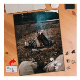 A0827 Kamp Ateş Manzara Doğa 240 Parça Puzzle Yapboz Tablo