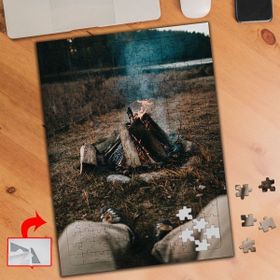 A0827 Kamp Ateş Manzara Doğa 240 Parça Puzzle Yapboz Tablo