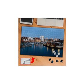 A0979 Şehirde Kıyı İskele Gemiler 240 Parça Puzzle Yapboz Tablo