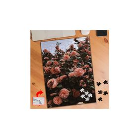 A1182 Pembe Güller Dal Bitki Doğa 240 Parça Puzzle Yapboz Tablo