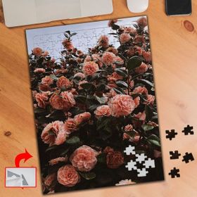 A1182 Pembe Güller Dal Bitki Doğa 240 Parça Puzzle Yapboz Tablo