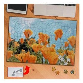 A1191 Sarı Laleler Bitki Bahar 240 Parça Puzzle Yapboz Tablo