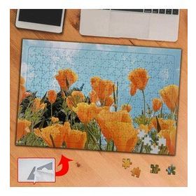 A1191 Sarı Laleler Bitki Bahar 240 Parça Puzzle Yapboz Tablo
