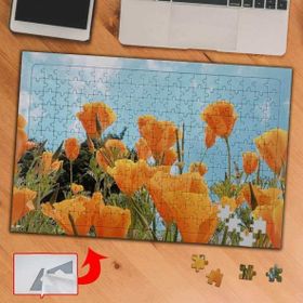 A1191 Sarı Laleler Bitki Bahar 240 Parça Puzzle Yapboz Tablo