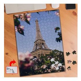 A1359 Paris Eyfel Kulesi Çiçekler 240 Parça Puzzle Yapboz Tablo
