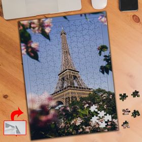 A1359 Paris Eyfel Kulesi Çiçekler 240 Parça Puzzle Yapboz Tablo