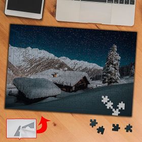 A158 Kar Kaplı Ova Bölge Doğa 240 Parça Puzzle Yapboz Tablo
