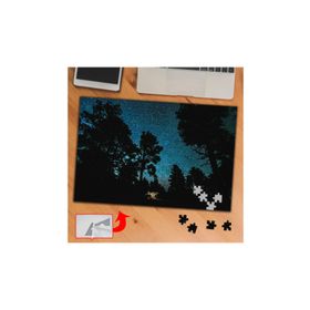 A1638 Galaktik Gökyüzü Ağaç Silüeti 240 Parça Puzzle Yapboz Tablo