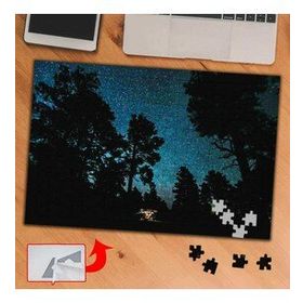 A1638 Galaktik Gökyüzü Ağaç Silüeti 240 Parça Puzzle Yapboz Tablo
