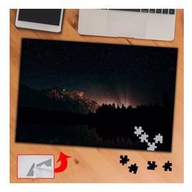 A1718 Dağ Ardındaki Işık Yıldızlar 240 Parça Puzzle Yapboz Tablo