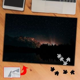 A1718 Dağ Ardındaki Işık Yıldızlar 240 Parça Puzzle Yapboz Tablo