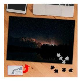 A1718 Dağ Ardındaki Işık Yıldızlar 240 Parça Puzzle Yapboz Tablo