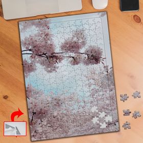 A181 Kiraz Çiçekleri Pembe Bitkiler 240 Parça Puzzle Yapboz Tablo