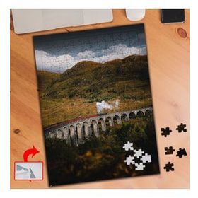A1814 Tren Yolu Köprü Doğa Dağ 240 Parça Puzzle Yapboz Tablo