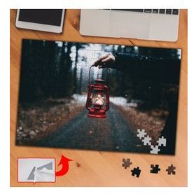 A1828 Ağaçlı Yol Gaz Lambası 240 Parça Puzzle Yapboz Tablo