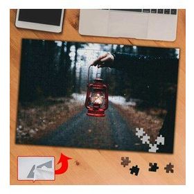 A1828 Ağaçlı Yol Gaz Lambası 240 Parça Puzzle Yapboz Tablo