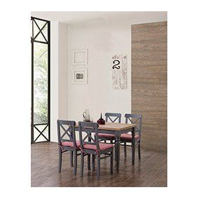 A2 Decor Ada Gri Çizilmez Büyük Masa Takımı