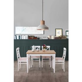 A2 Decor Sembol Çizilmez Beyaz Masa Takımı