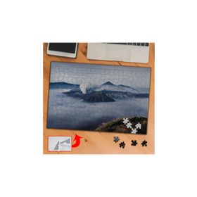 A242 Sisli Görüntü Yanardağ Dağlar 240 Parça Puzzle Yapboz Tablo