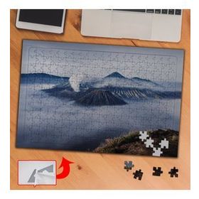 A242 Sisli Görüntü Yanardağ Dağlar 240 Parça Puzzle Yapboz Tablo