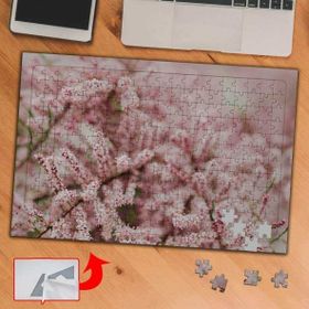 A290 Uzun Pembe Çiçekler Bitki Doğa 240 Parça Puzzle Yapboz Tablo